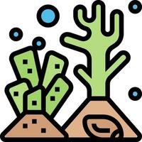 A cactus plant and a rock in the desert vector