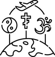 Religion and world religion icon vector