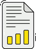 A document with a bar graph on it vector