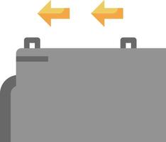 A battery with two arrows pointing up vector