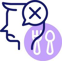 A person with a fork and spoon in their head vector