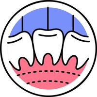 A tooth with a crown and a tooth with a crown vector