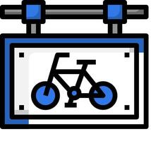 A bicycle is hanging from a sign vector