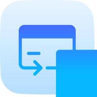 The app icon for a blue card vector