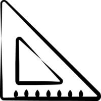 A triangle with a ruler on it vector