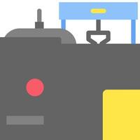 A machine with a yellow and red button vector