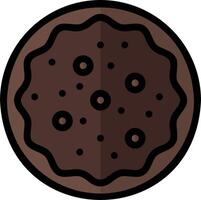 A chocolate cookie with holes in it vector