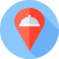 A flat icon of a restaurant with a lid vector