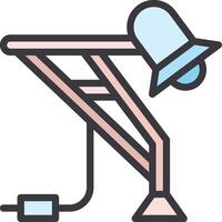 A light fixture with a light bulb on top vector