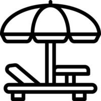 Beach umbrella icon vector