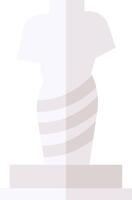 A statue of a man in a white robe vector