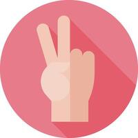 A hand with a peace sign on it vector