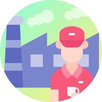A man in a red cap holding a cup of coffee vector