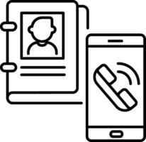 Phone and document icon vector