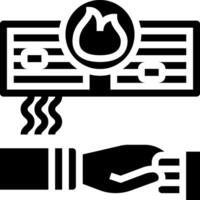 A black and white icon of two hands shaking hands vector