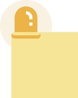 A yellow paper with a yellow light bulb on top vector