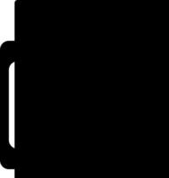 A black and white image of a mug vector