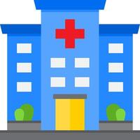 An illustration of a hospital building vector