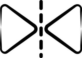 A black and white arrow pointing to the left vector