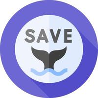 Save the whales icon vector