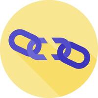 A flat icon of two links connected to each other vector