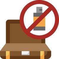 No smoking sign on a suitcase with a cigarette vector