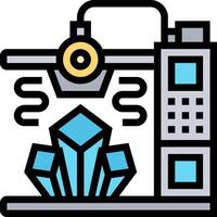 A 3d printer with a diamond in it vector
