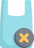 A plastic bag with an x on it vector