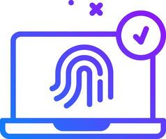 Fingerprint scanner icon vector
