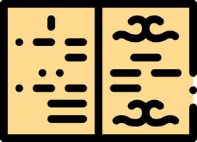 A menu icon with two pages vector