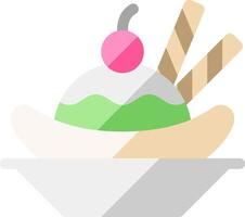 Ice cream sundae with cherry on top vector