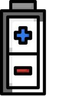 A battery icon with a cross on it vector