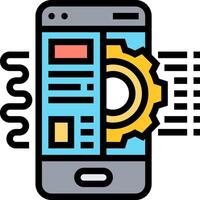 Mobile app development illustration vector
