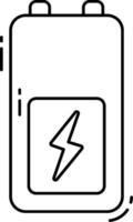 A battery icon with a lightning bolt on it vector