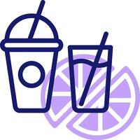 A drink and a slice of lemon are next to each other vector
