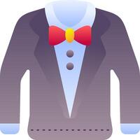 A suit with a bow tie on it vector