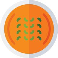 A flat icon of a bowl of soup vector