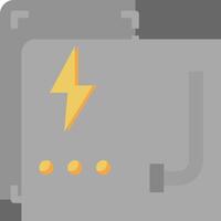 A gray box with a lightning bolt on it vector