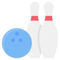Bowling ball and skittles on a white background vector