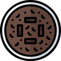 An image of a chocolate cookie vector
