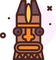 Tiki icon with a face and a head vector