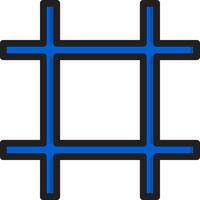 A square with blue lines on it vector