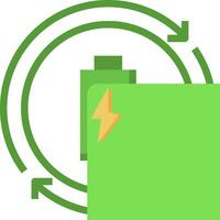 A green battery with a lightning bolt on it vector