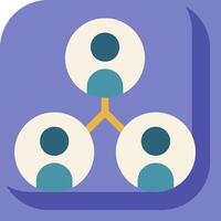 A group of people connected by a circle icon vector