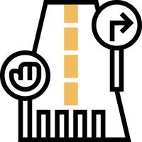 A road sign with a arrow pointing to the left and right vector
