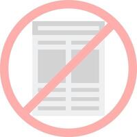 No paper sign on white background vector