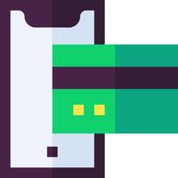 A phone with a credit card in it vector