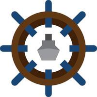 A ship wheel with a ship's wheel in the middle vector