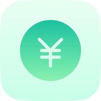 A green and white icon with a symbol of a yin and yang vector