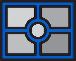 A square with four squares on it vector